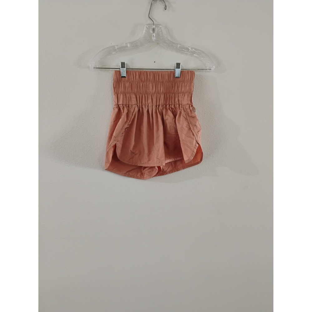 FP Movement The Way Home Shorts Pink Smocked High Waist Athletic Running XS